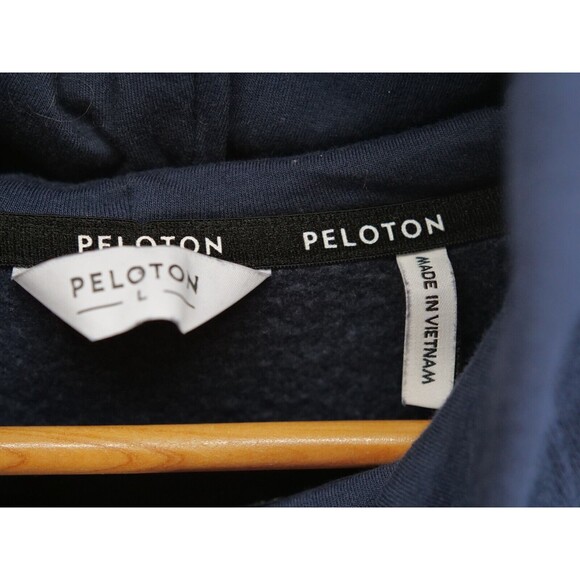 Peloton Hoodie Mens‎ Large Blue Zip Pockets Long Sleeve Full Zip - Picture 4 of 9